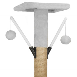 Drapak dla kota sizal 7-poziomowy słupek z zabawką 136 cm