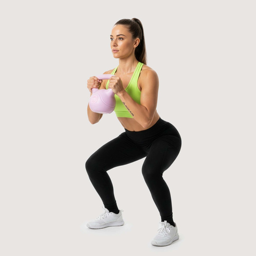 Kettlebell 6 kg odważnik, hantla do ćwiczeń ABS kula do treningu siłowego, różowa