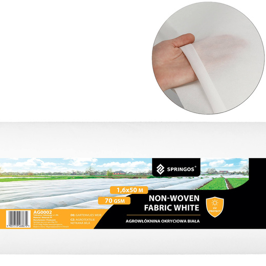 Agrowłóknina zimowa 70g/m2 otulina gruba 50x1,6m biała