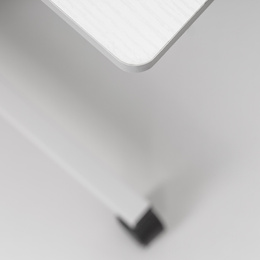 Stolik na kółkach regulowany 76-86 cm biurko mobilne pod laptopa biały