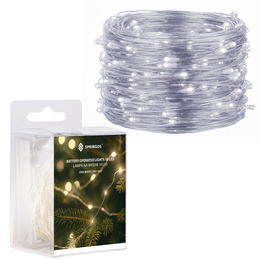 Lampki choinkowe 10 led na baterie druciki mikro biały zimny