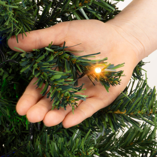 Choinka sztuczna 90 cm z oświetleniem lampki choinkowe 50 LED multikolor, na stolik, biurko