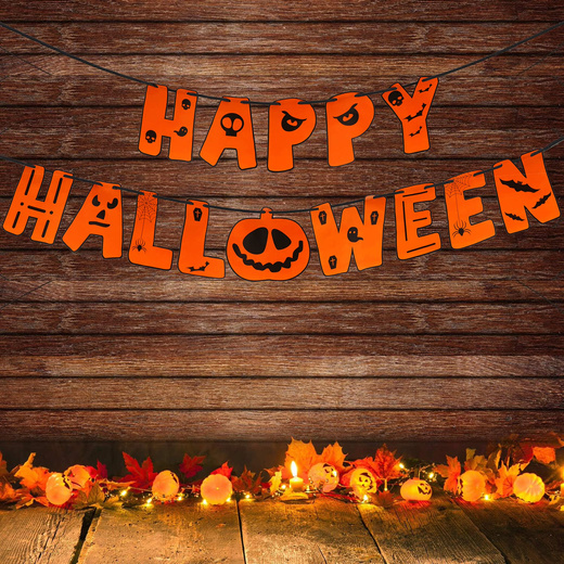 Dekoracje na Halloween girlanda 200 cm napis happy halloween ozdoby