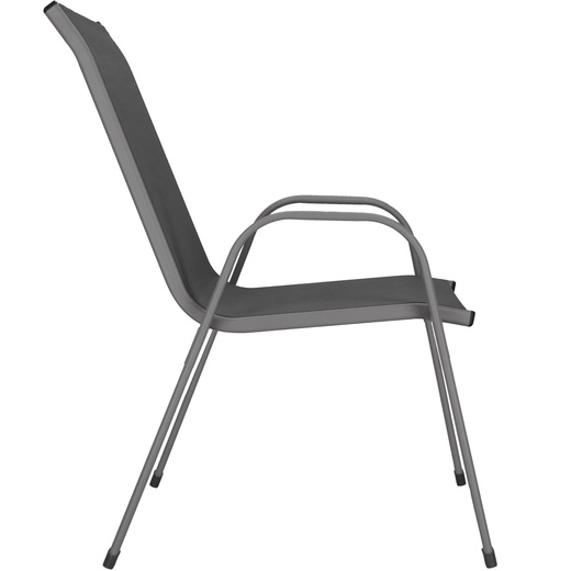 Krzesła ogrodowe 4 szt. metalowe wys. 92 cm na taras balkon 120 kg ciemnoszare