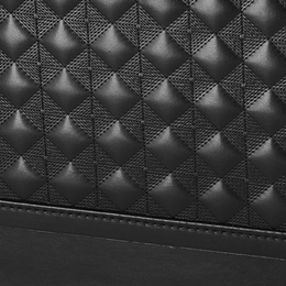 Szkatułka na biżuterię ekoskóra 25 x 25 x 8,5 cm czarny organizer z przegródkami i lusterkiem