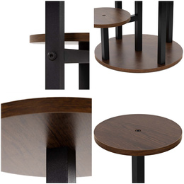 Kwietnik metalowy pięciopoziomowy, stojak na kwiaty, rośliny 86 cm stojący, ciemnobrązowy