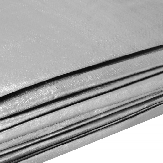 Plandeka 6x8 m 260g/m2 gruba płachta ochronna do ogrodu, na samochód szara