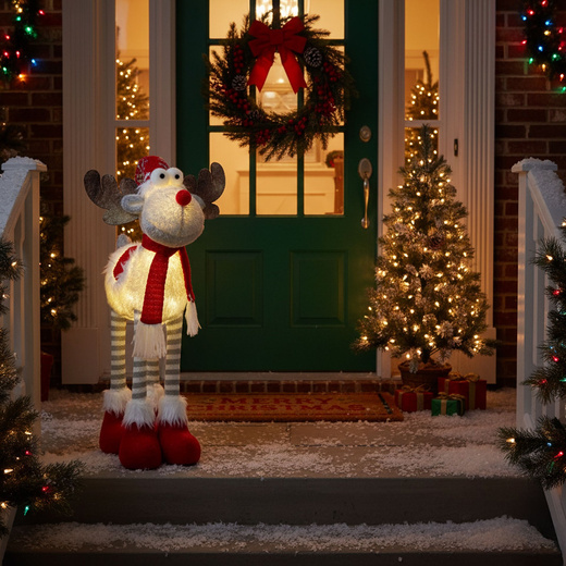 Świąteczny renifer 52 cm figurka ozdoba na święta