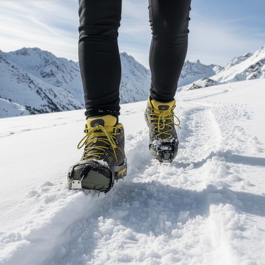 Raczki na buty turystyczne, nakładki rozmiar 40-45 czarne