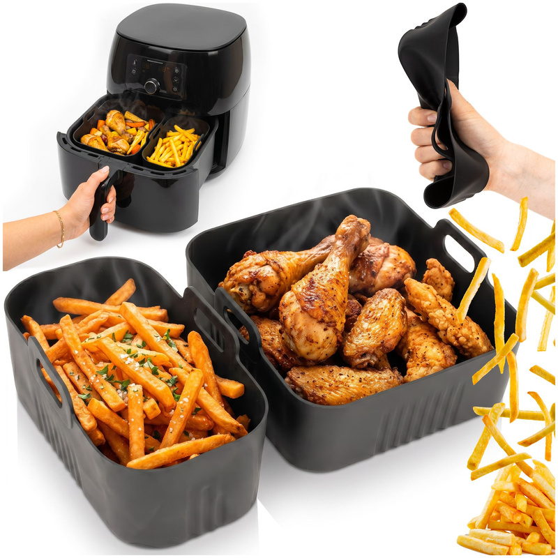 Wkład silikonowy do Airfryer 1,5/3 L zestaw 2 szt. do frytkownicy beztłuszczowej