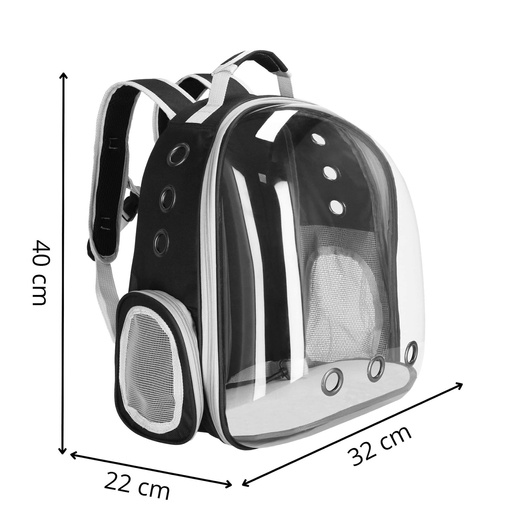Transporter dla kota, królika, psa do 12 kg 40 x 32 x 22 cm torba transportowa, plecak szary