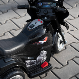Motocykl dla dzieci, elektryczny jeździk trójkołowy, motorek na akumulator, czarny