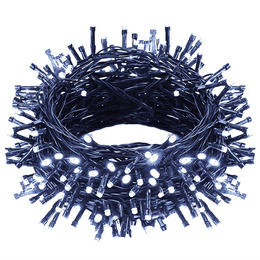 Lampki choinkowe 500 led biały zimny + flash 25m oświetlenie świąteczne IP44