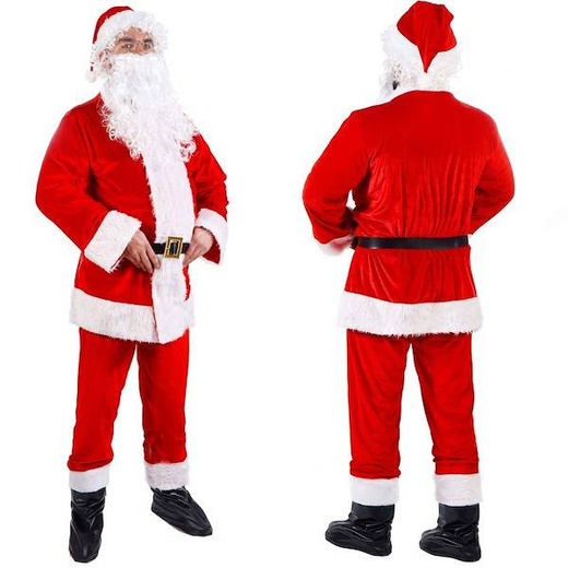Strój św. Mikołaja zestaw 10 elementowy przebranie świąteczne