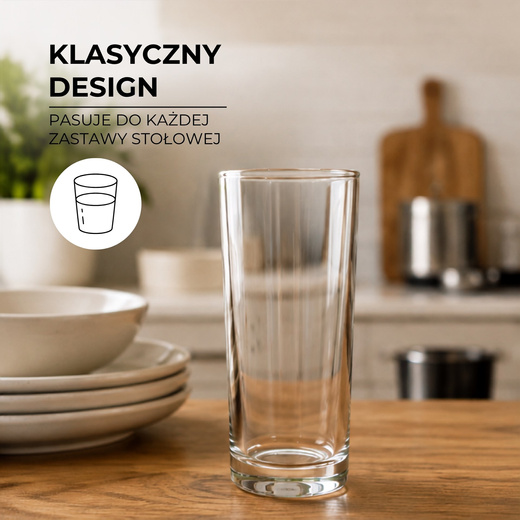 Szklanki do herbaty, kawy latte, mrożonej 200 ml zestaw 12 szt.