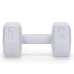 Ciężarki 2x3 kg hexagonalne do ćwiczeń fitness hantle zestaw 2 szt. szare