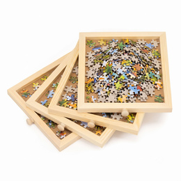 Tablica do układania na 1000 puzzli, 4 szuflady, mata, podkładka obrotowa