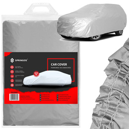 Pokrowiec na samochód 540x175x150cm wodoodporna plandeka na auto szara