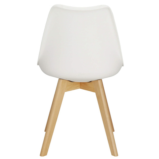 Krzesło skandynawskie do kuchni salonu jadalni Verde ekoskóra biało-czarne