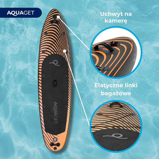 Deska SUP 350 cm pompowana do pływania na stojąco paddleboard z wiosłem i akcesoriami