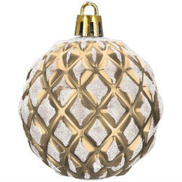 Bombki choinkowe 30 szt. złoty 6 cm zestaw choinkowy