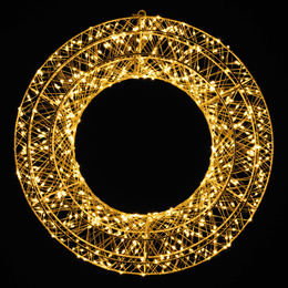 Wieniec świetlny 45 cm stroik świateczny na drzwi 720 LED ciepły biały