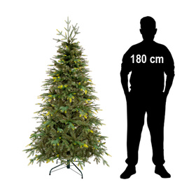 Choinka sztuczna 180 cm świerk naturalny z metalowym stojakiem