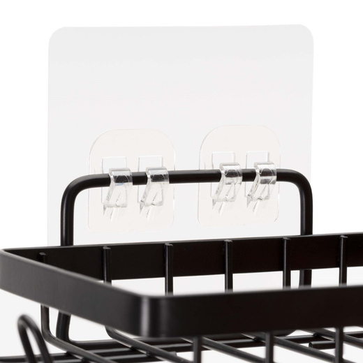 Półki łazienkowe, zestaw 5 szt. półka pod prysznic, wisząca, czarne