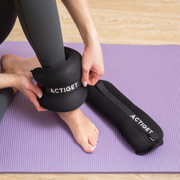 Obciążenia na ręce i nogi 2x3 kg do treningu fitness i cardio, czarne