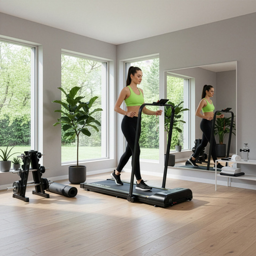 Bieżania elektryczna, domowa 12 km/h z pilotem i aplikacją na telefon treningowa, składana