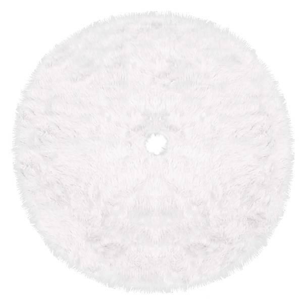 Dywanik pod choinkę 120 cm biały włochacz mata na prezenty