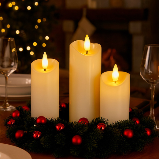 Świeczka elektryczna LED 13,5 cm z ruchomym płomieniem wkład do znicza na baterie