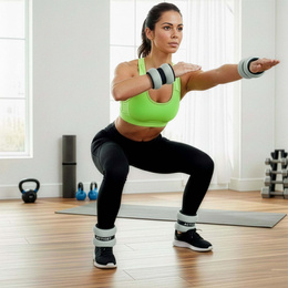Obciążenia na ręce i nogi 2x0,5 kg do treningu fitness i cardio, szare