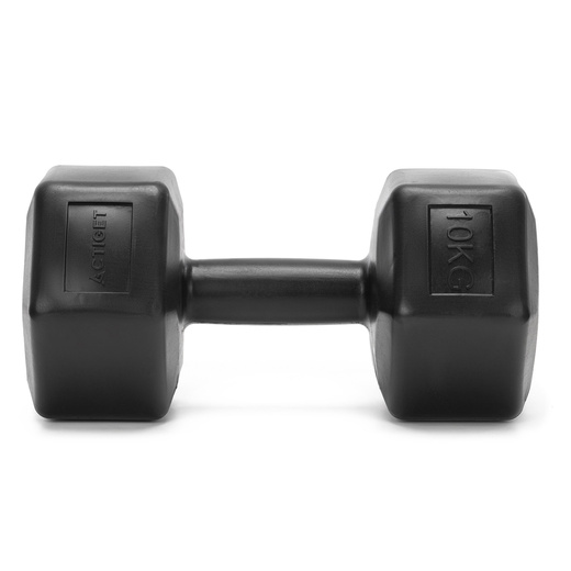 Ciężarki 2x10 kg hexagonalne do ćwiczeń fitness hantle zestaw 2 szt. czarne