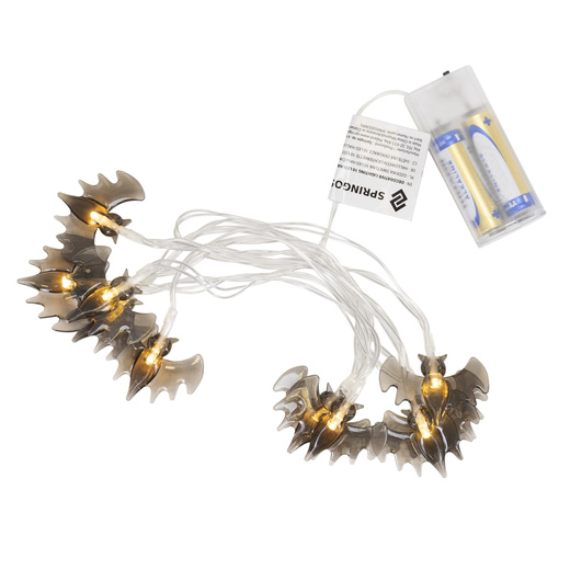 Lampki na Halloween nietoperze girlanda łańcuch świetlny 10 LED