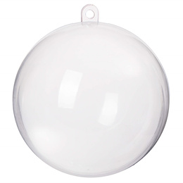 Bombki akrylowe 8cm kula plastikowa decoupage zestaw 2 szt
