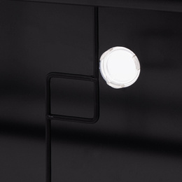 Meble ogrodowe metalowe zestaw stół 140x80 cm i 4 krzesła na taras balkon czarno-brązowe