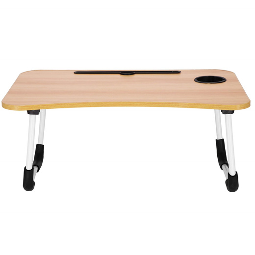 Stolik pod laptopa 60x40 cm, składana podstawka na komputer brązowa