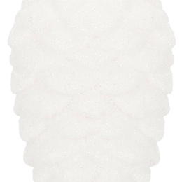 Zawieszka na choinkę szyszki 3 szt. ozdoba świąteczna 7 cm biały brokat