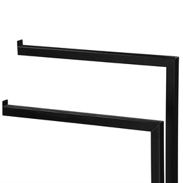 Wieszak łazienkowy na ręczniki stojak 2-ramienny czarny