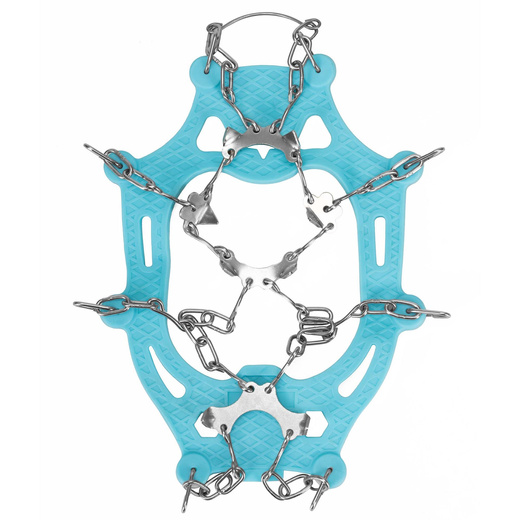 Raczki na buty stalowe antypoślizgowe turystyczne nakładki rozmiar 36-40 turkusowe