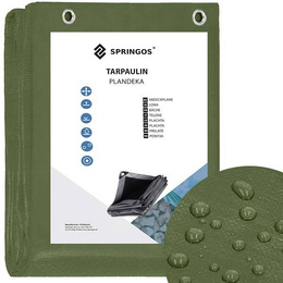 Plandeka 4x8m 120g/m2 gruba płachta ochronna zielona