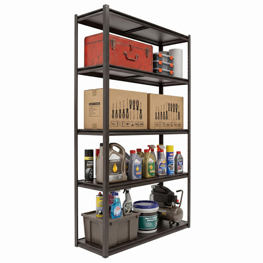 Regał magazynowy 200x120x40 cm 5 półek do przechowywania, garażu 750 kg metalowy