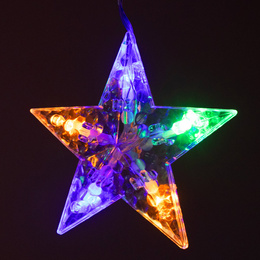 Kurtyna świetlna 138 Led girlanda gwiazdki księżyce lampki sople multikolor