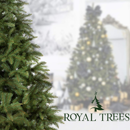 Choinka sztuczna 220 cm świerk kaukaski jak żywy Royal Trees premium drzewko świąteczne