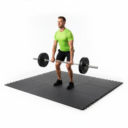 Mata treningowa, ochronna 6 szt. puzzle z pianki EVA 1,2 cm antypoślizgowe, grafitowe