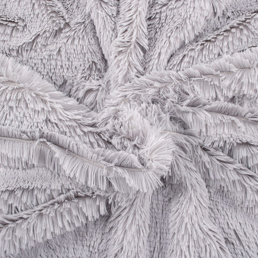 Narzuta na łóżko, pled 200x240 cm dwustronny koc na kanapę jasny szary