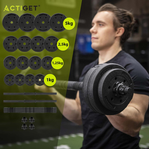 Hantle 2x20 kg do ćwiczeń regulowane 40 kg zestaw obciążeń gryf do treningu siłowego