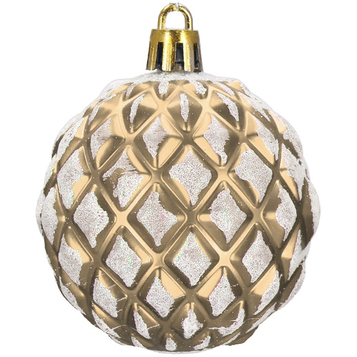 Bombki choinkowe 30 szt. złoty 6 cm zestaw choinkowy