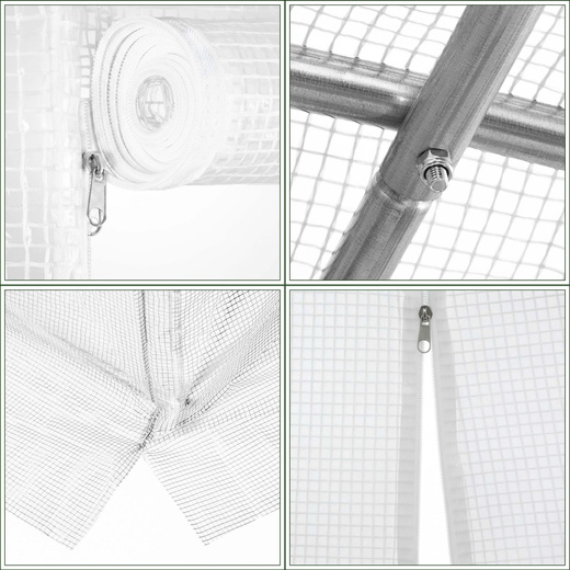 Szklarnia ogrodowa foliowa UV4 140g/m2 3x3x2 m tunel na warzywa owoce foliak zielony